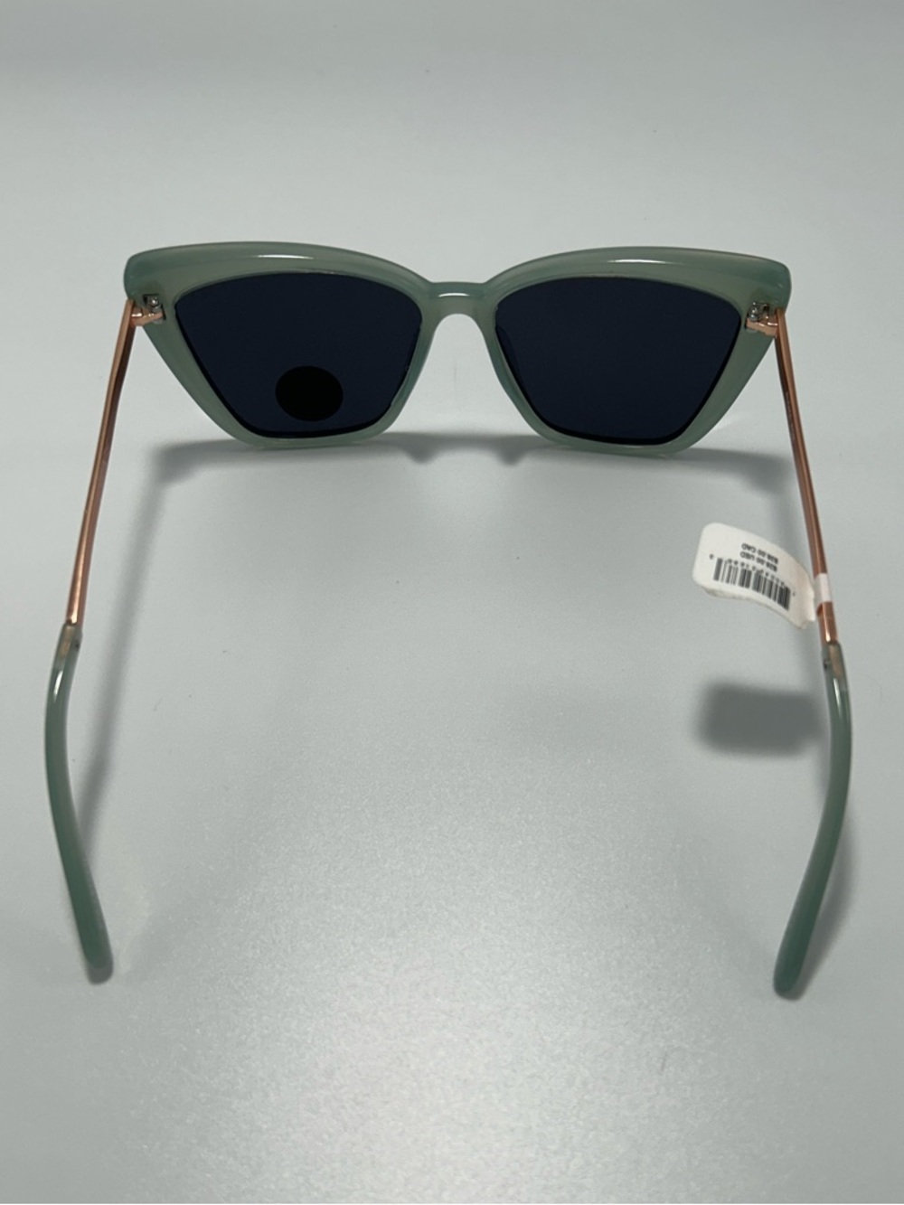 Sage Green Cat-Eye Women's Sunglasses with Dark Lenses - Picture 8 of 10